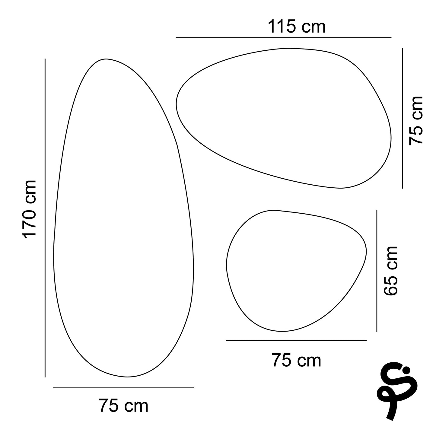 Set brass mirror