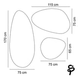 Set brass mirror