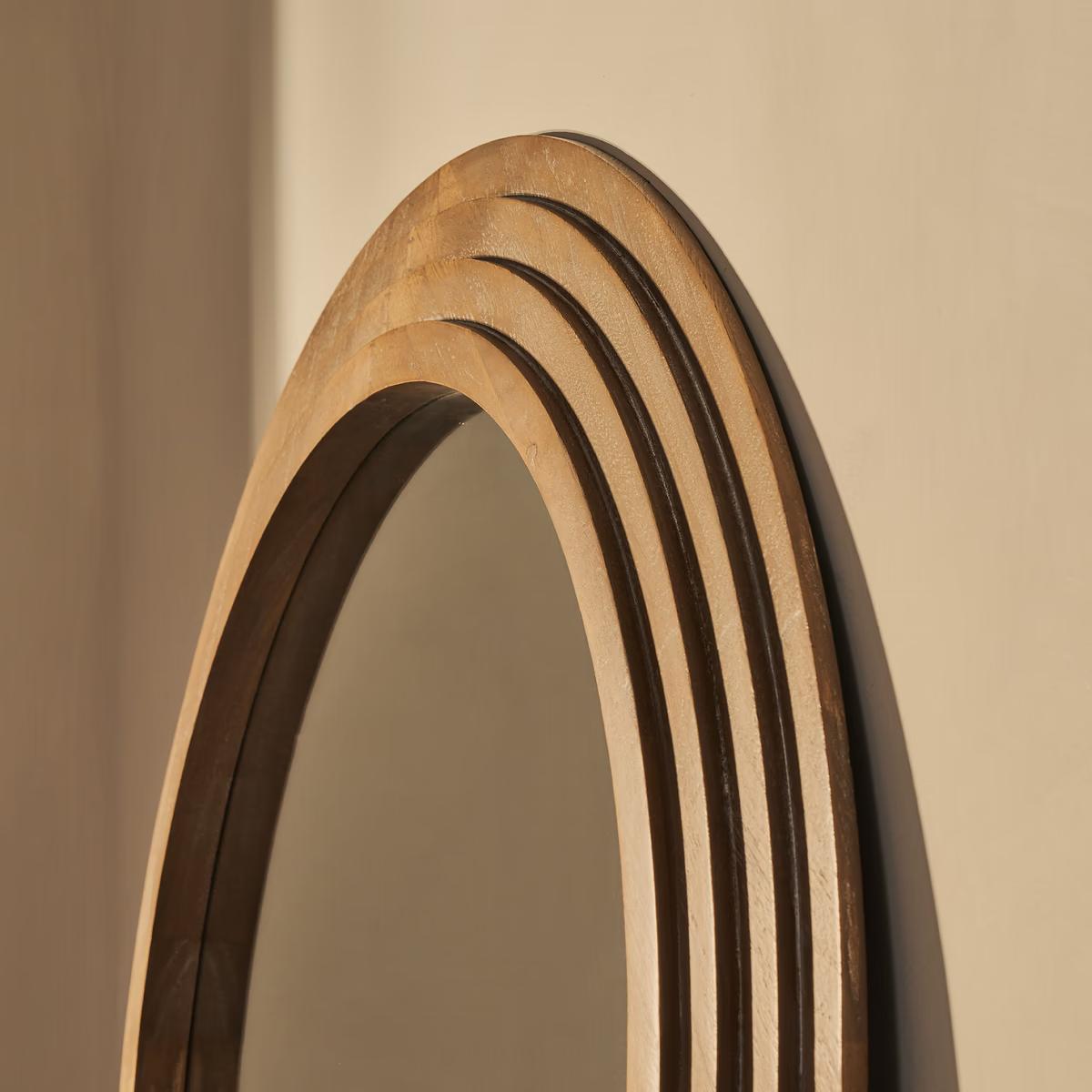 Espejo marco de madera 120x100cm oscuro