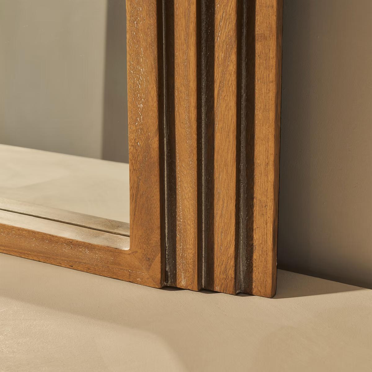 Espejo marco de madera 120x100cm oscuro