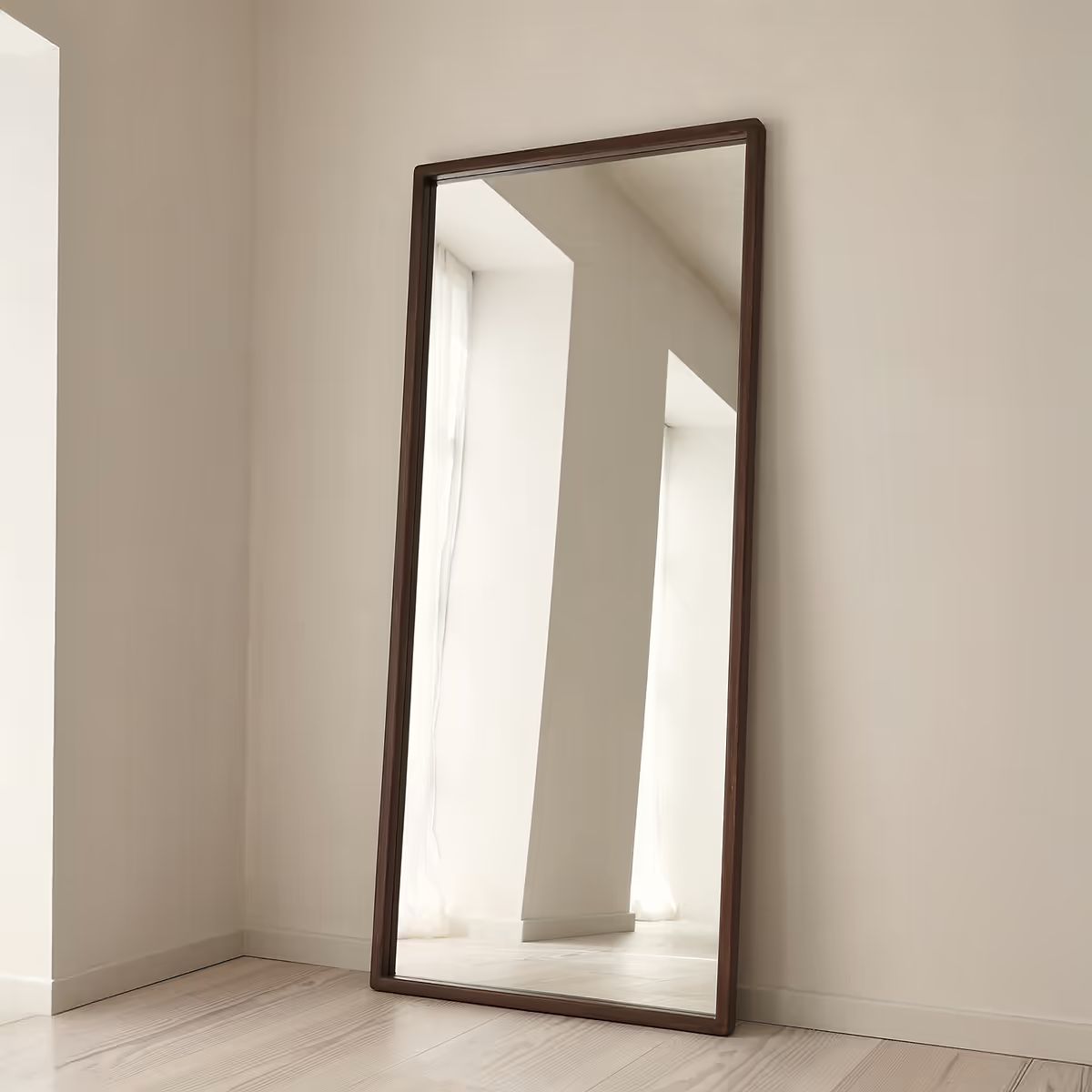 Espejo marco de madera 180x80cm oscuro