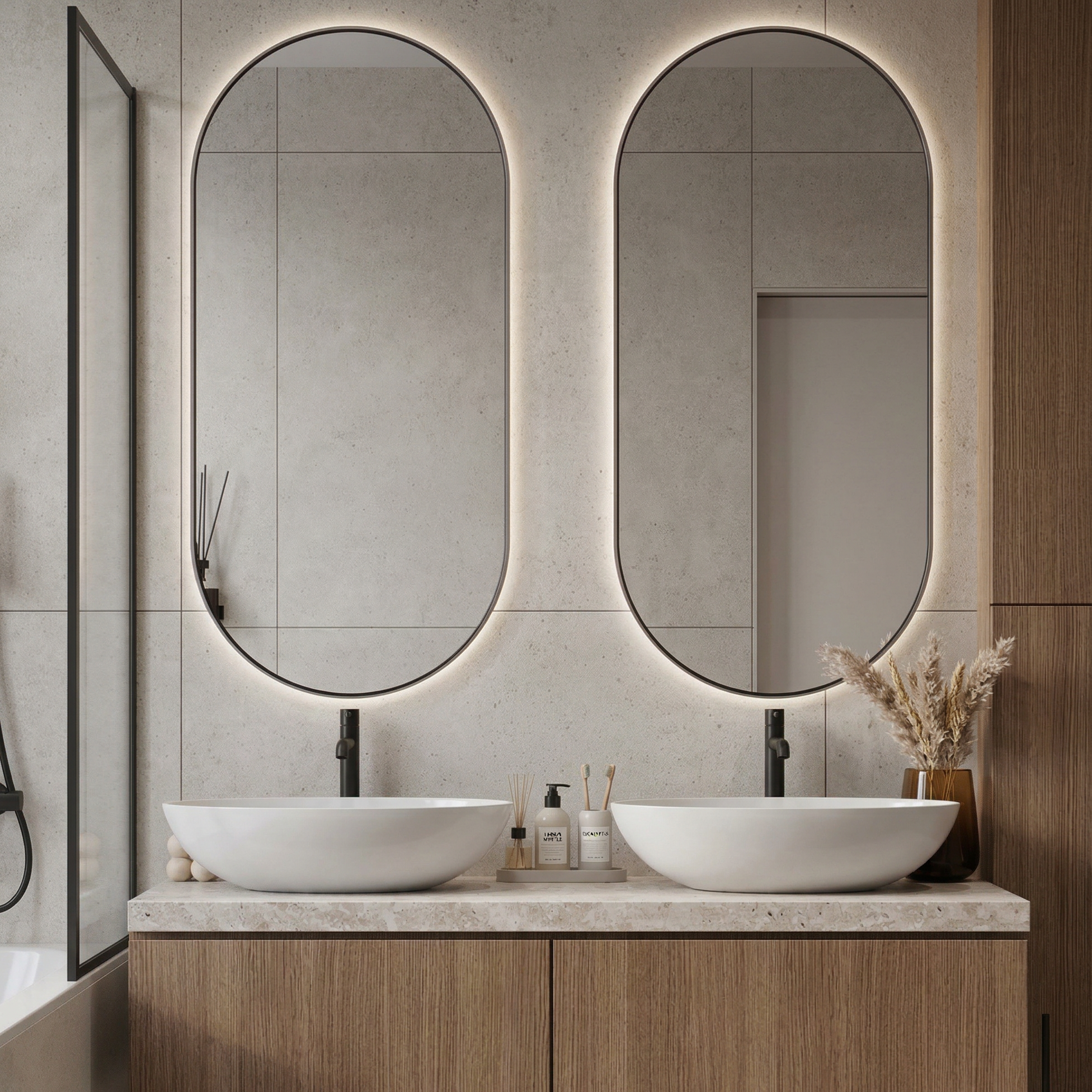 Ibat set mirror + led
