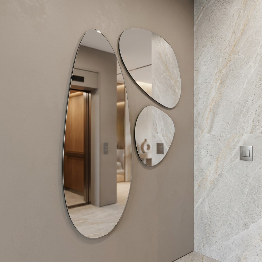 Set brass mirror